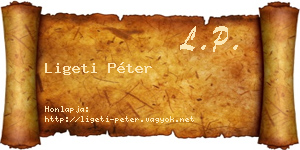 Ligeti Péter névjegykártya