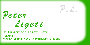 peter ligeti business card